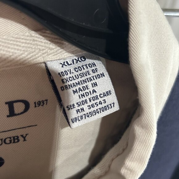 NWT Izod Navy with white stripes varsity long-sleeved rugby - Picture 4 of 4